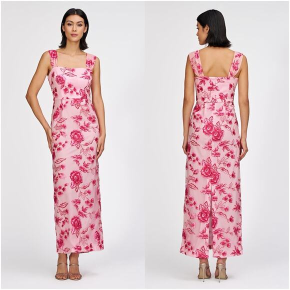 JS Collections Dresses & Skirts - JS COLLECTIONS Julieta Ankle Sundress Gown in Rose Shadow/ Magenta